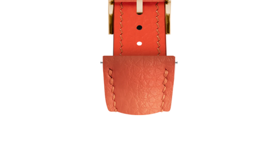 Overstock: Orange Rubberised Leather (Togo) Signature Strap - Image 11
