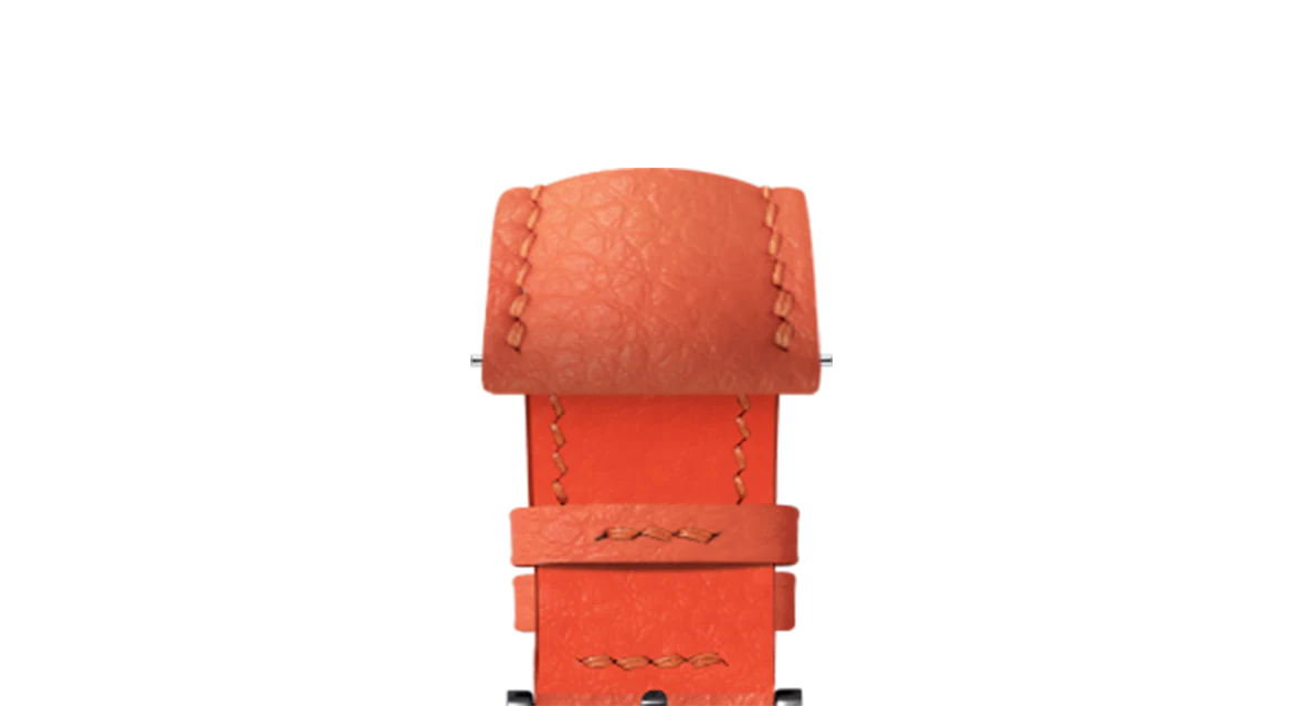Overstock: Orange Rubberised Leather (Togo) Signature Strap - Image 12