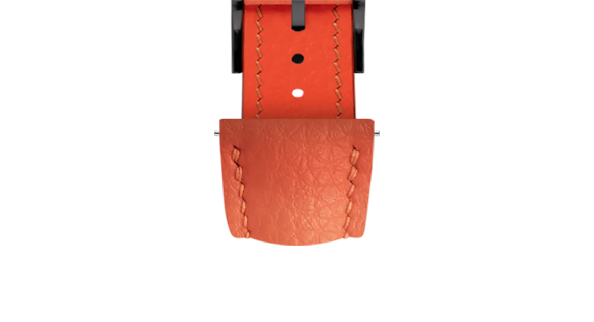 Overstock: Orange Rubberised Leather (Togo) Signature Strap - Image 13
