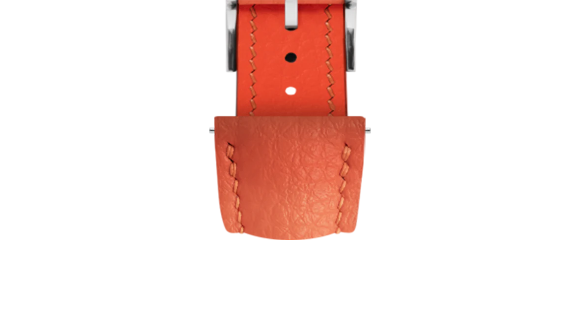 Overstock: Orange Rubberised Leather (Togo) Signature Strap - Image 7
