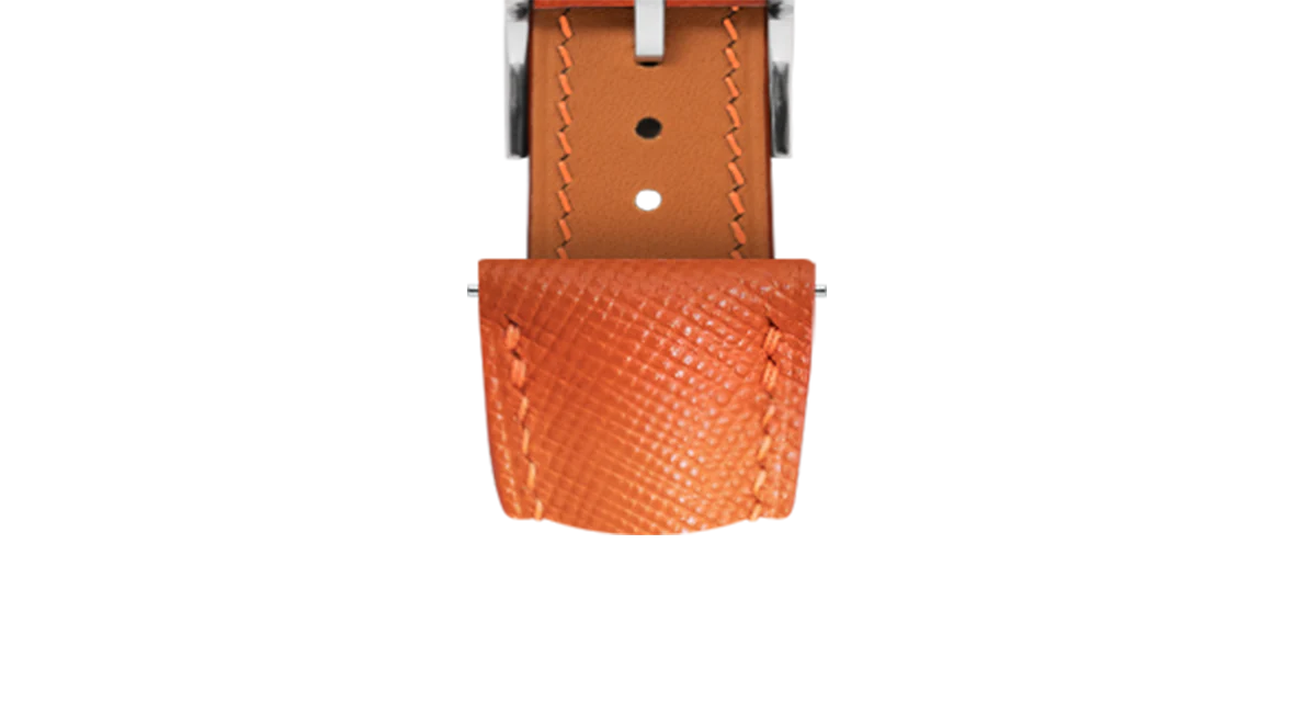Overstock: Orange Saffiano Signature Strap - Image 5