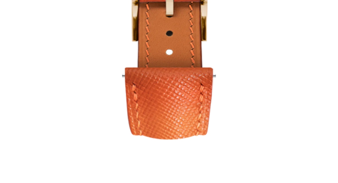 Overstock: Orange Saffiano Signature Strap - Image 9