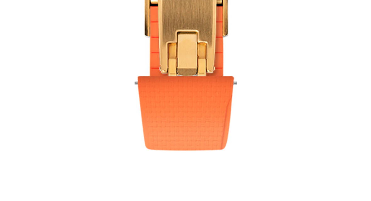 Orange Sailcloth CTS Rubber Strap for Cartier Santos de Cartier - Image 11