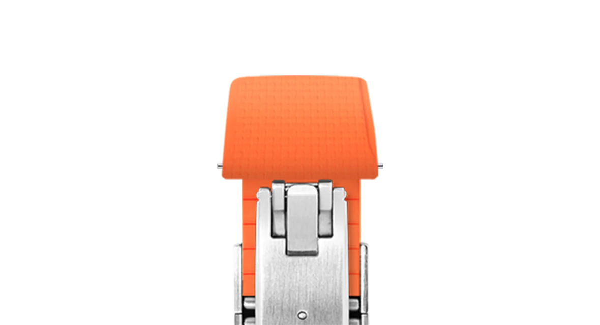 Orange Sailcloth CTS Rubber Strap for Cartier Santos de Cartier - Image 6