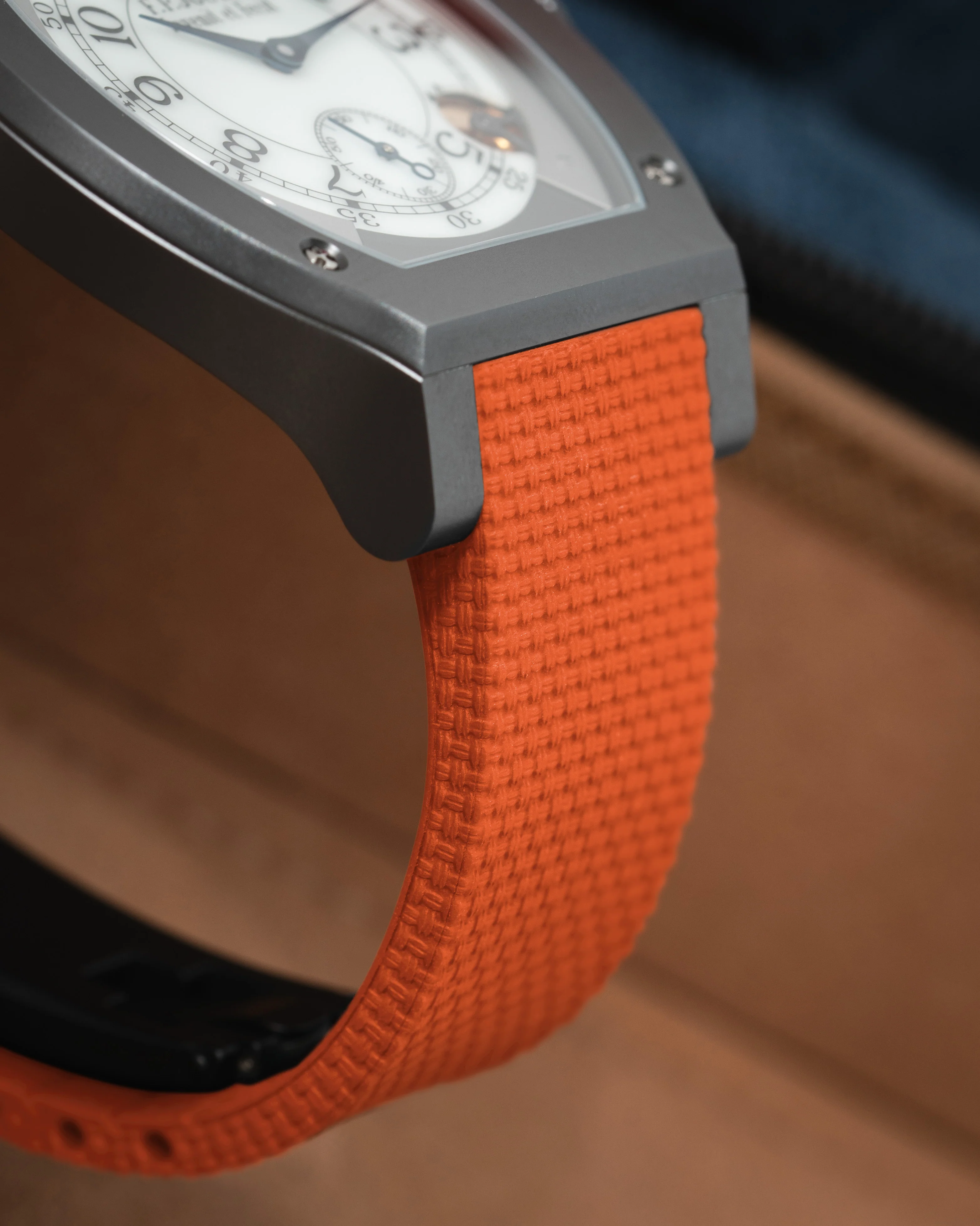 Orange Sailcloth CTS Rubber Strap for F.P. Journe Élégante - Image 3