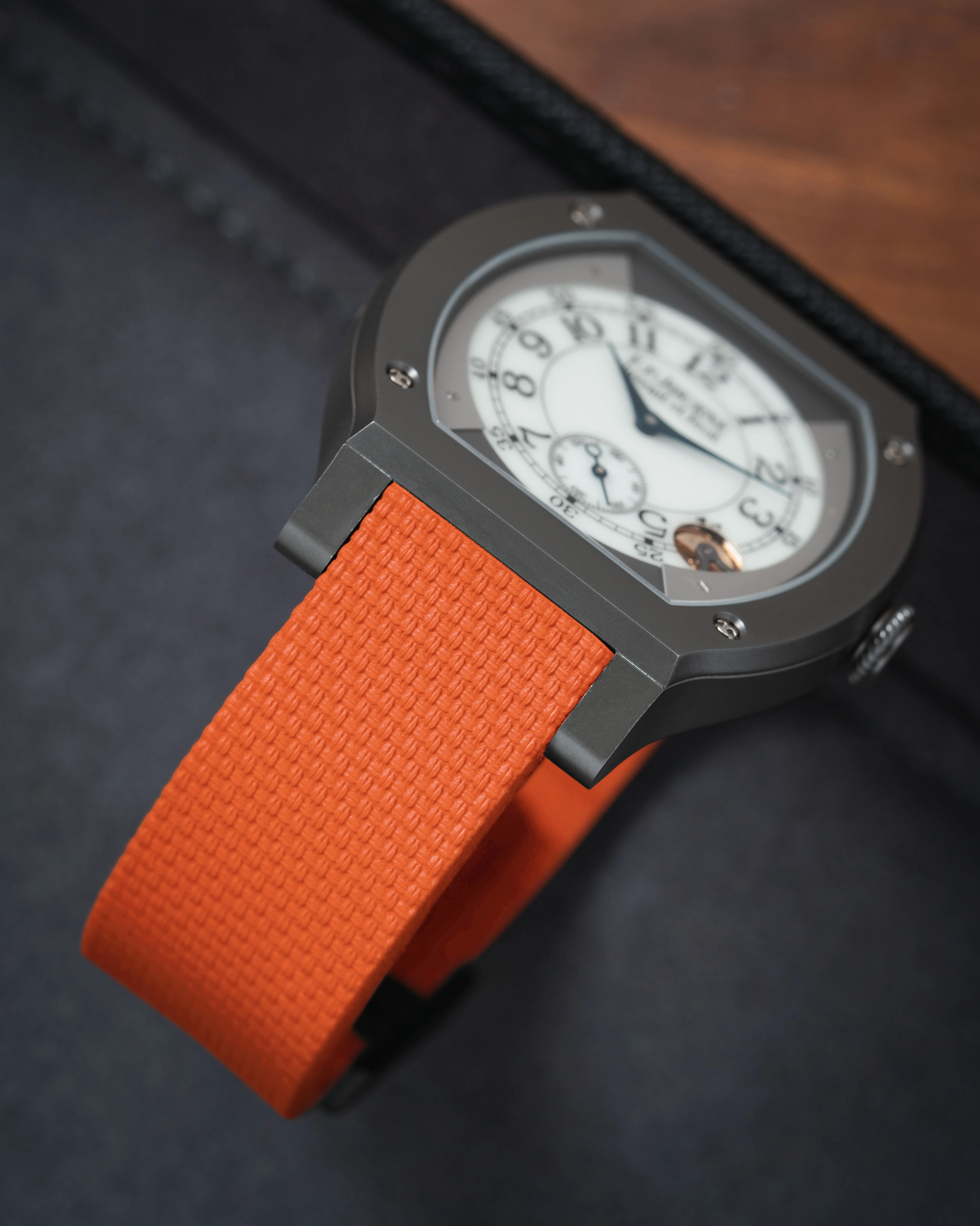 Orange Sailcloth CTS Rubber Strap for F.P. Journe Élégante - Image 4