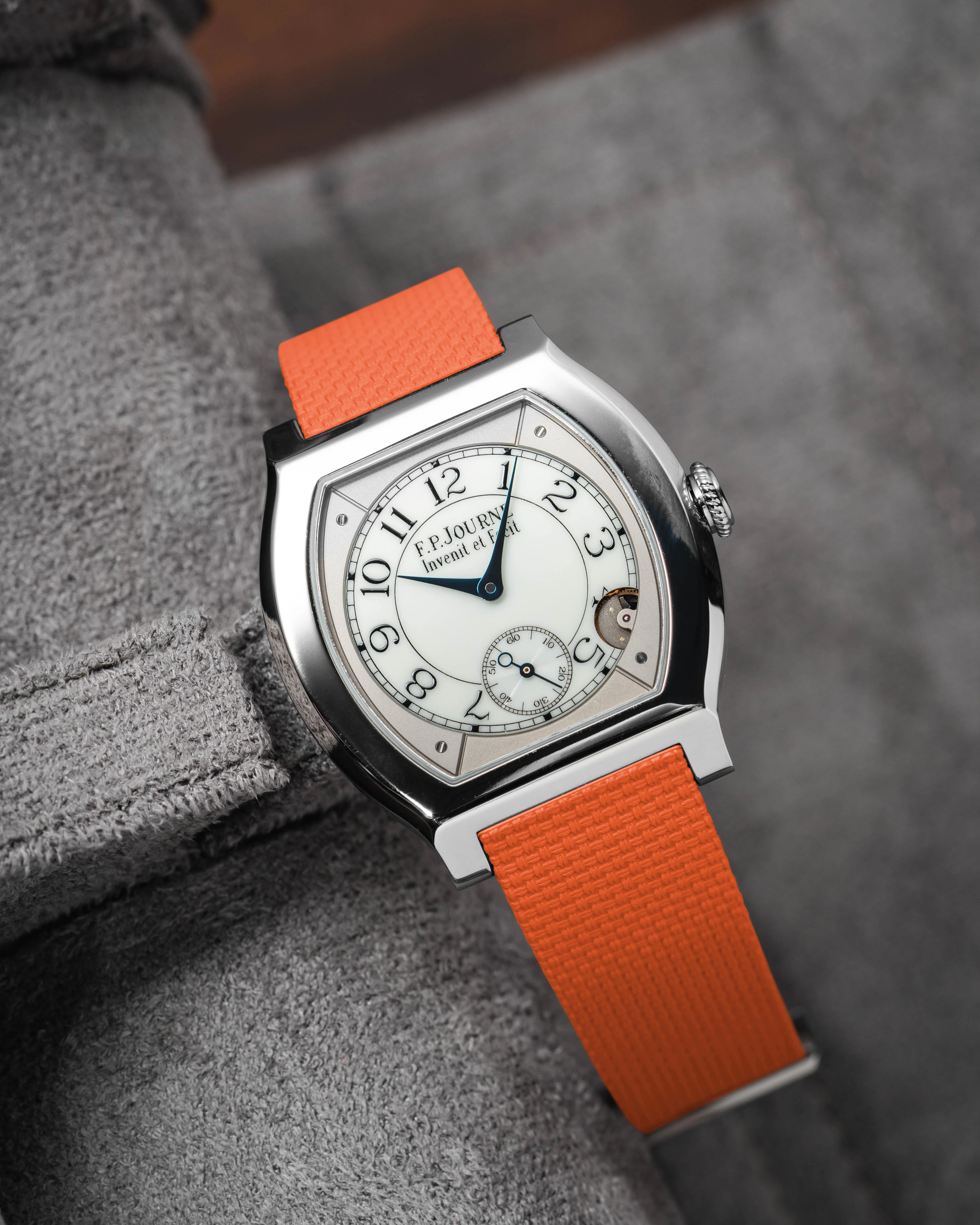 Orange Sailcloth CTS Rubber Strap for F.P. Journe Élégante - Image 5