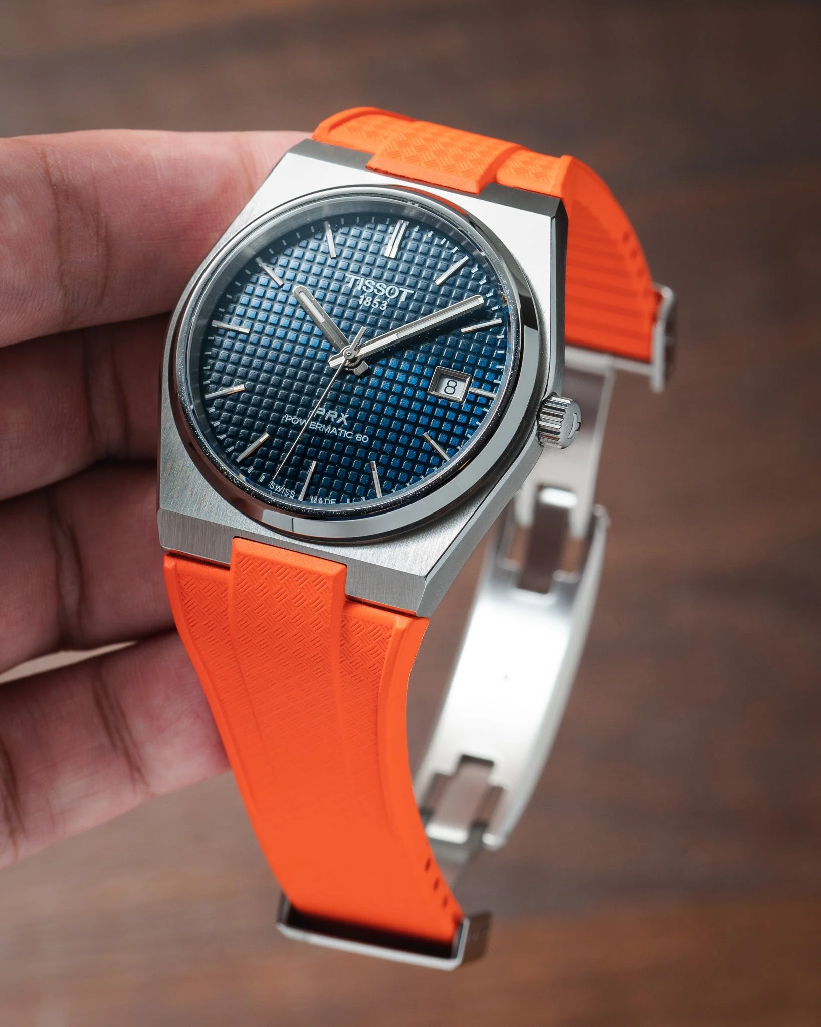 Orange CTS Rubber Strap for Tissot PRX - Image 3