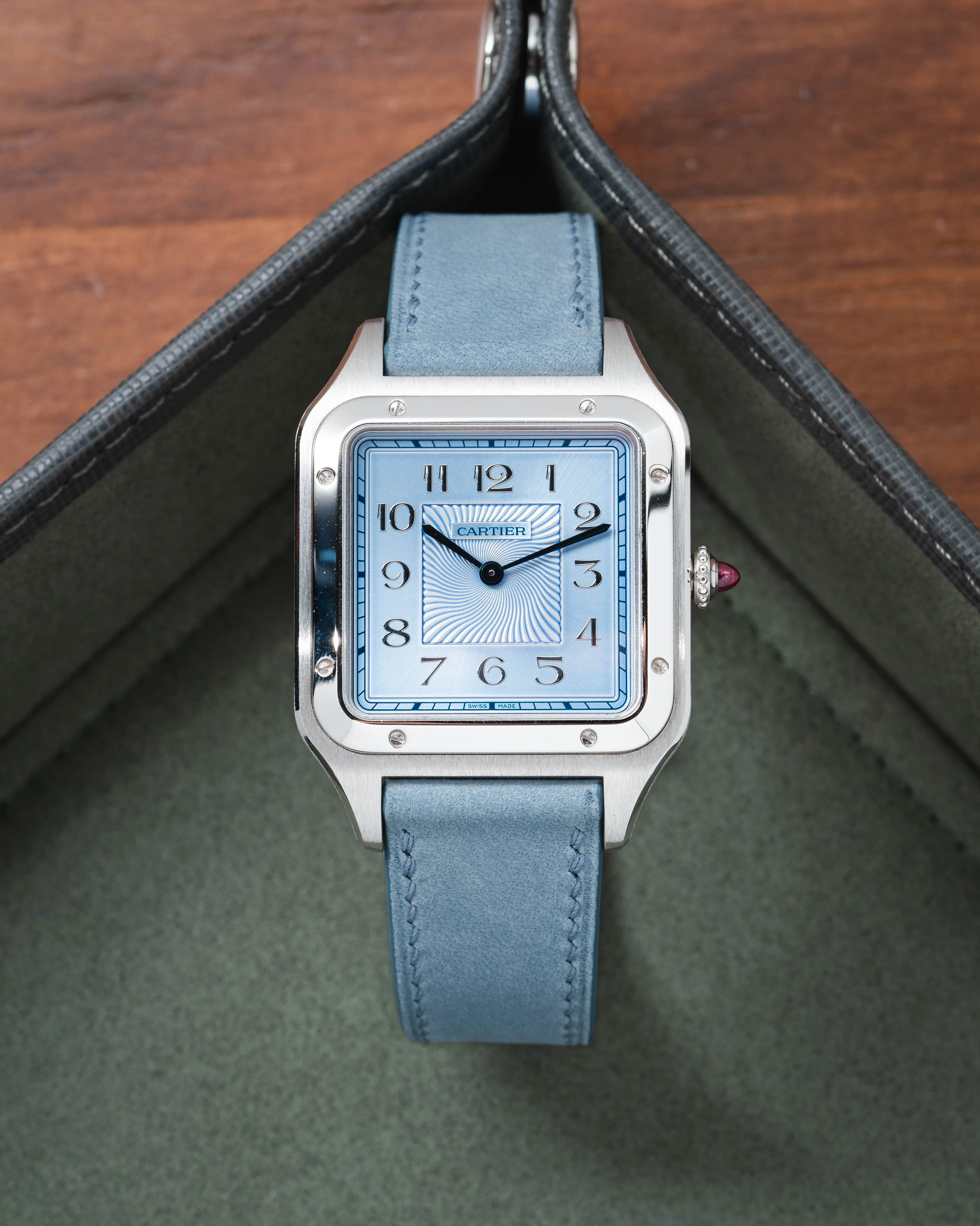 Pastel Blue Nubuck Slim Strap - Image 4