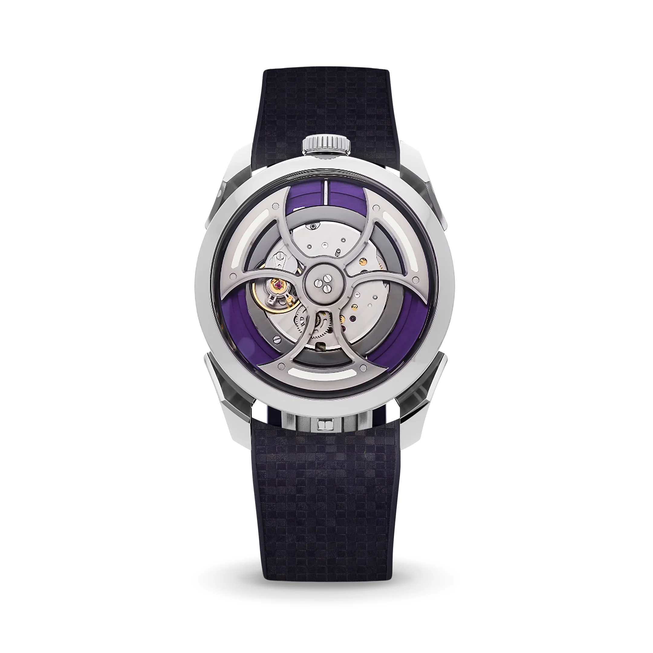 Purple Curved CTS Rubber Strap for MB&F MAD1