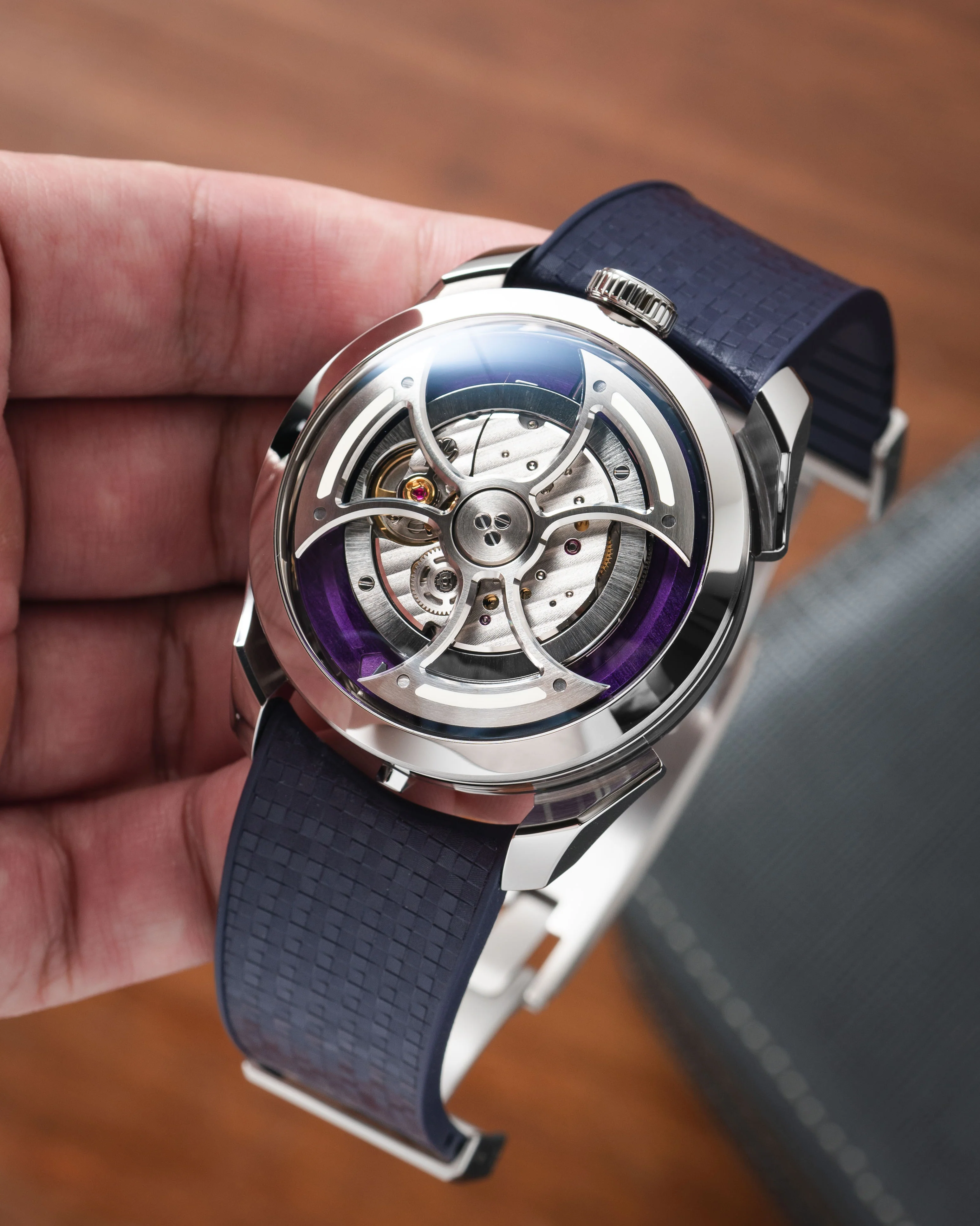 Purple Curved CTS Rubber Strap for MB&F MAD1 - Image 3