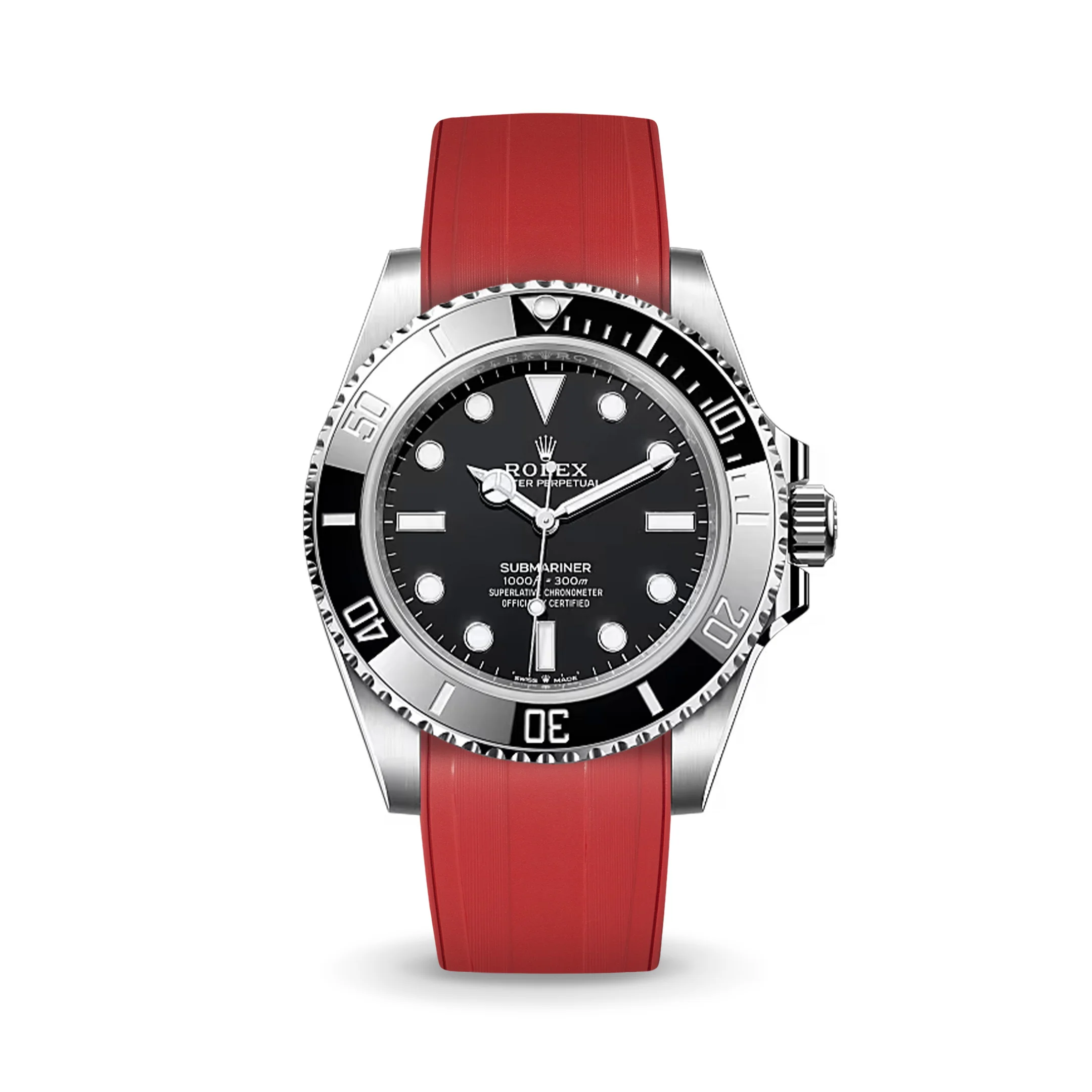 Red CTS Rubber Strap for Rolex Submariner 41mm