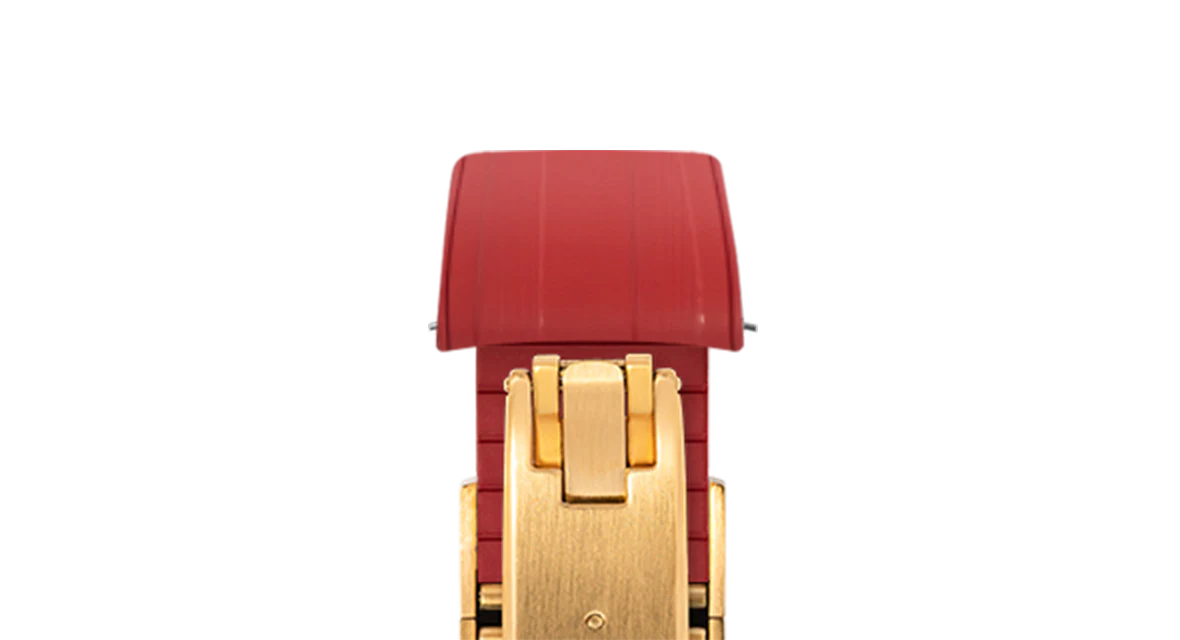 Red CTS Rubber Strap for Rolex Submariner 41mm - Image 10