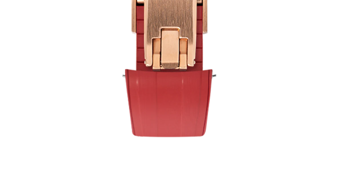 Red CTS Rubber Strap for Rolex Submariner 41mm - Image 9