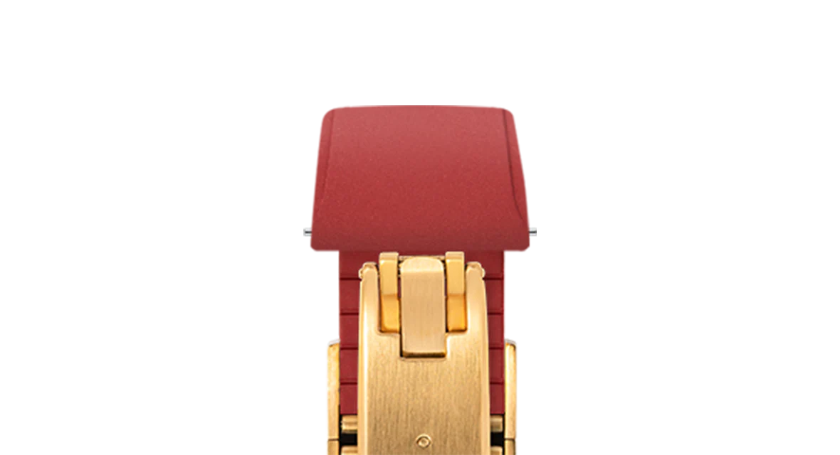 Red CTS Rubber Strap for Cartier Santos de Cartier - Image 11