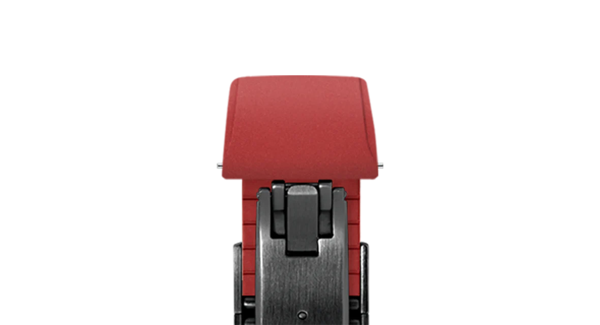 Red CTS Rubber Strap for Cartier Santos de Cartier - Image 13