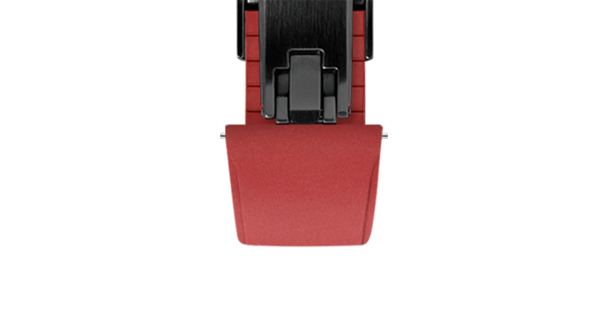 Red CTS Rubber Strap for Cartier Santos de Cartier - Image 14