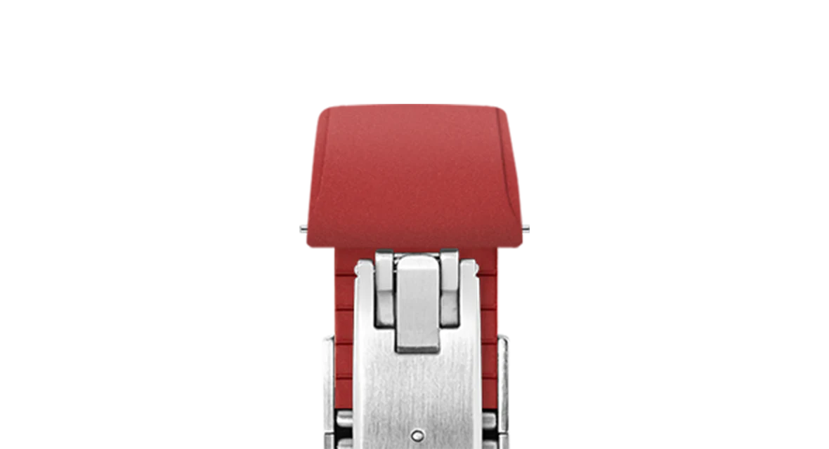 Red CTS Rubber Strap for Cartier Santos de Cartier - Image 7
