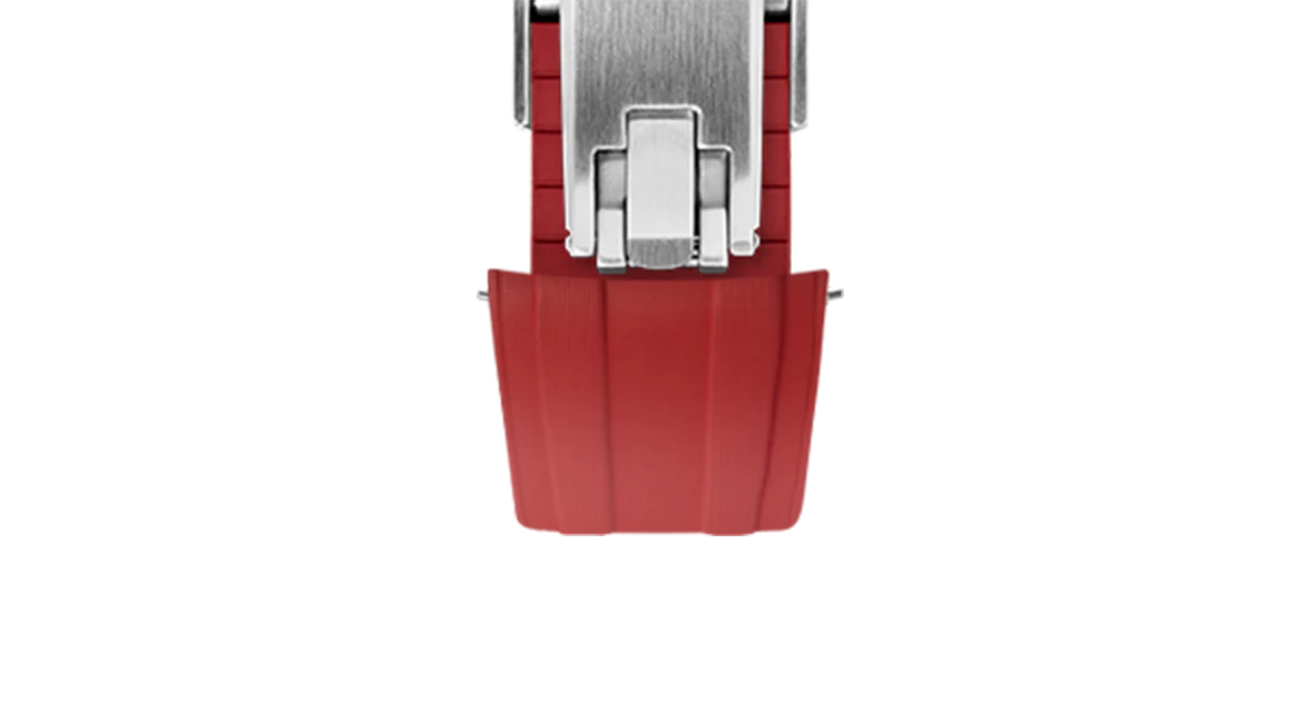 Red CTS Rubber Strap for Omega Speedmaster & Swatch MoonSwatch - Image 10