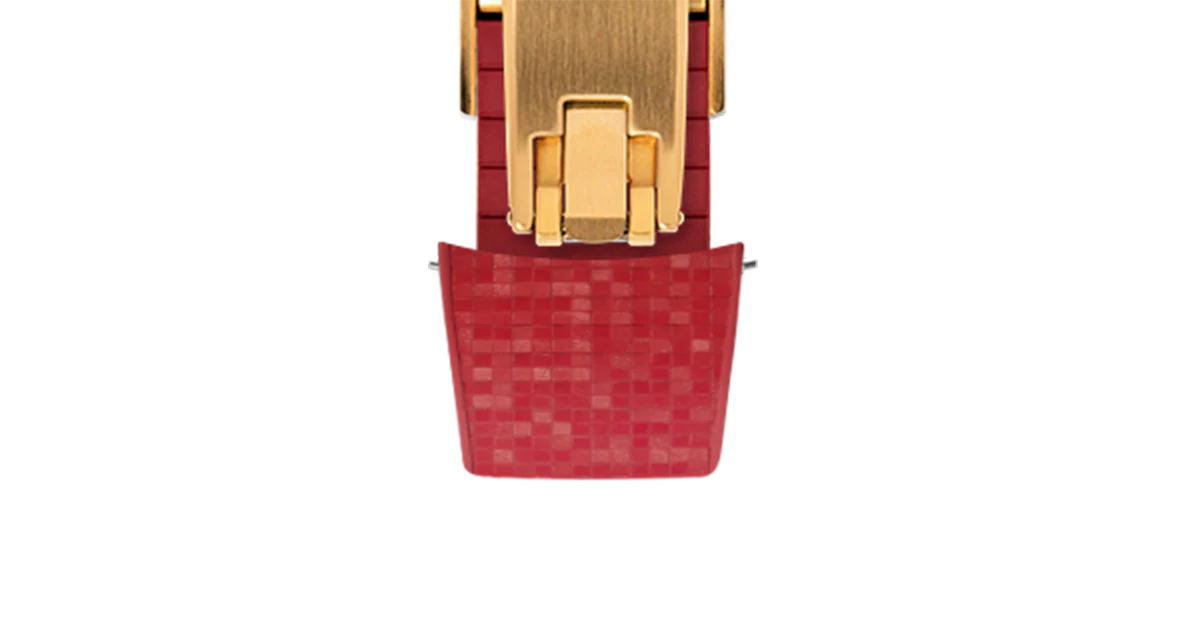 Red Curved CTS Rubber Strap for MB&F MAD1 - Image 11