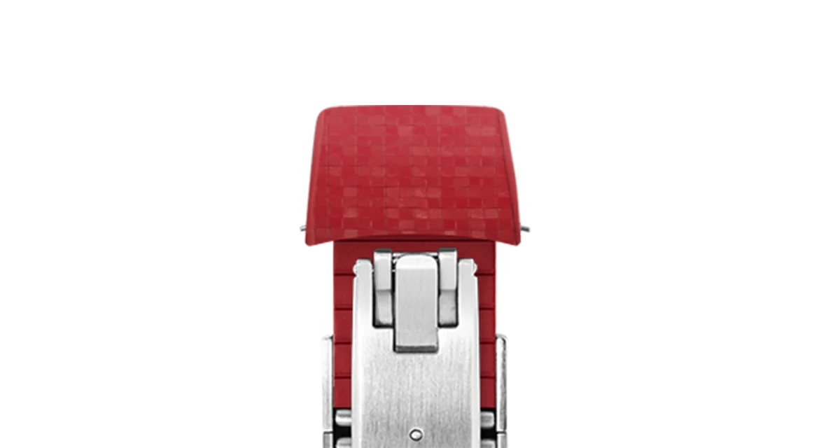 Red Curved CTS Rubber Strap for MB&F MAD1 - Image 6