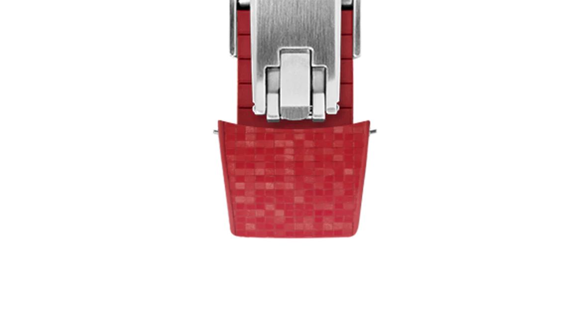 Red Curved CTS Rubber Strap for MB&F MAD1 - Image 7