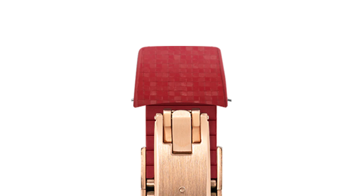 Red Curved CTS Rubber Strap for MB&F MAD1 - Image 8