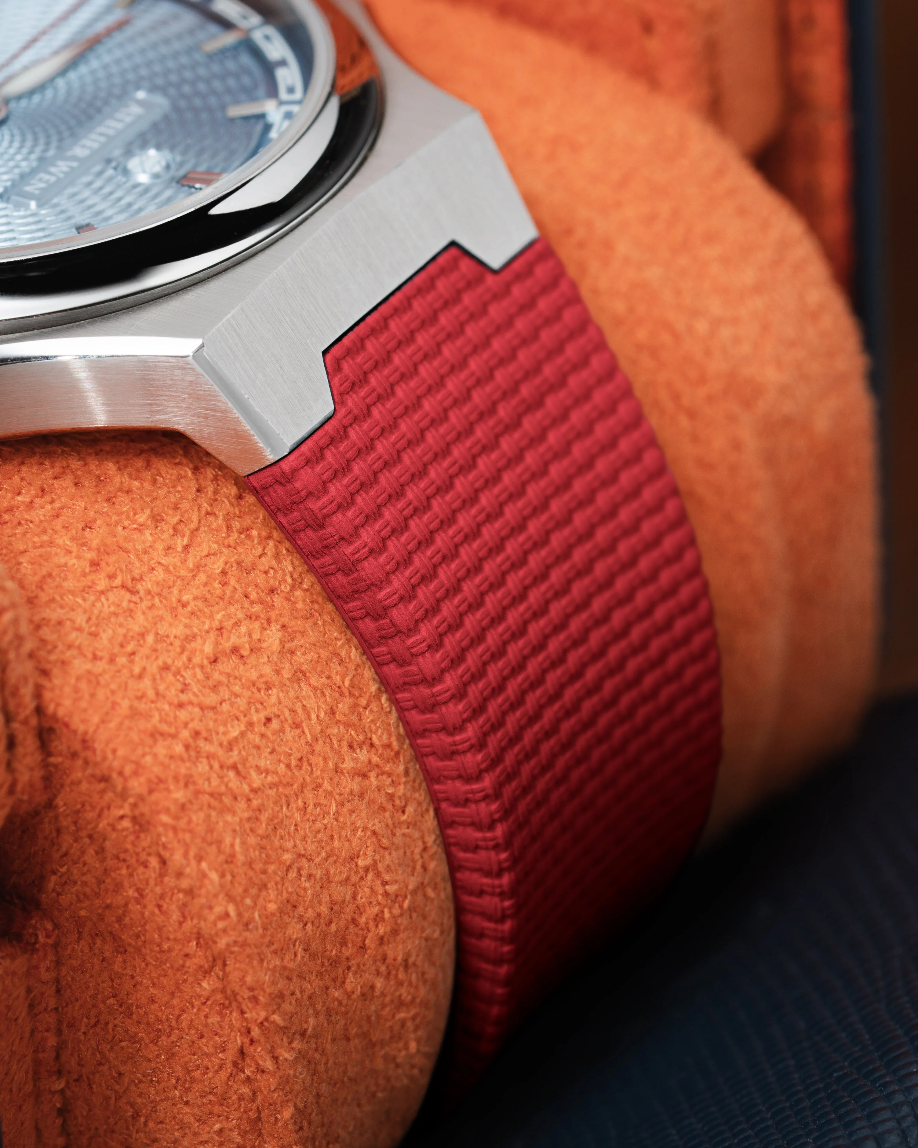 Red Sailcloth CTS Rubber Strap for Atelier Wen Perception - Image 3