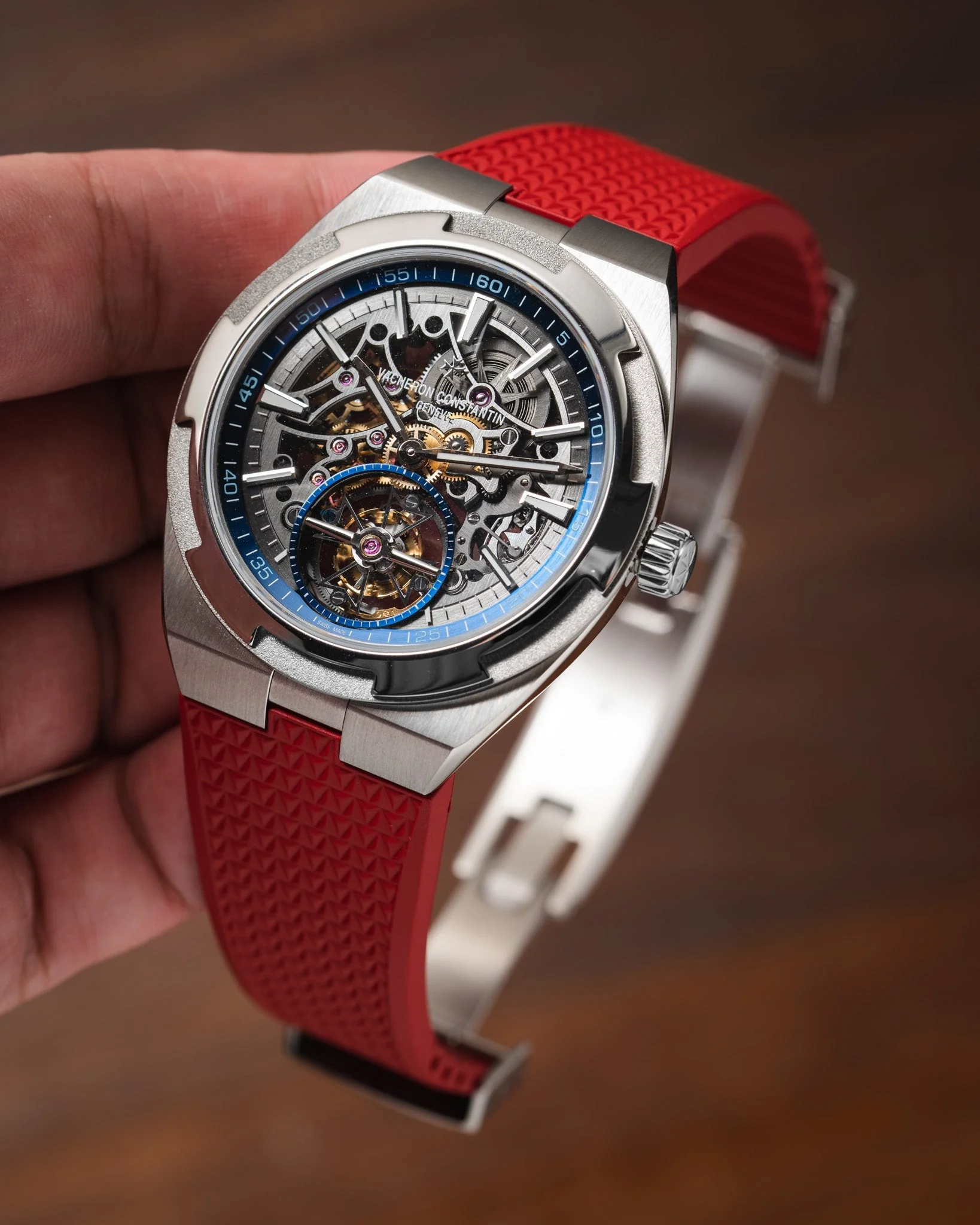 Red CTS Rubber Strap for Vacheron Constantin Overseas - Image 3