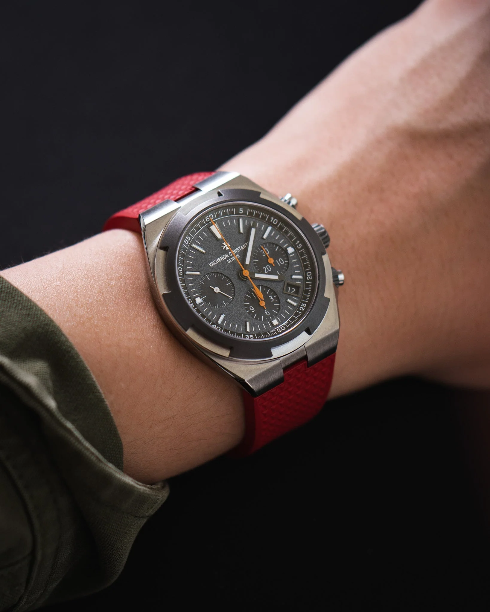 Red CTS Rubber Strap for Vacheron Constantin Overseas - Image 4