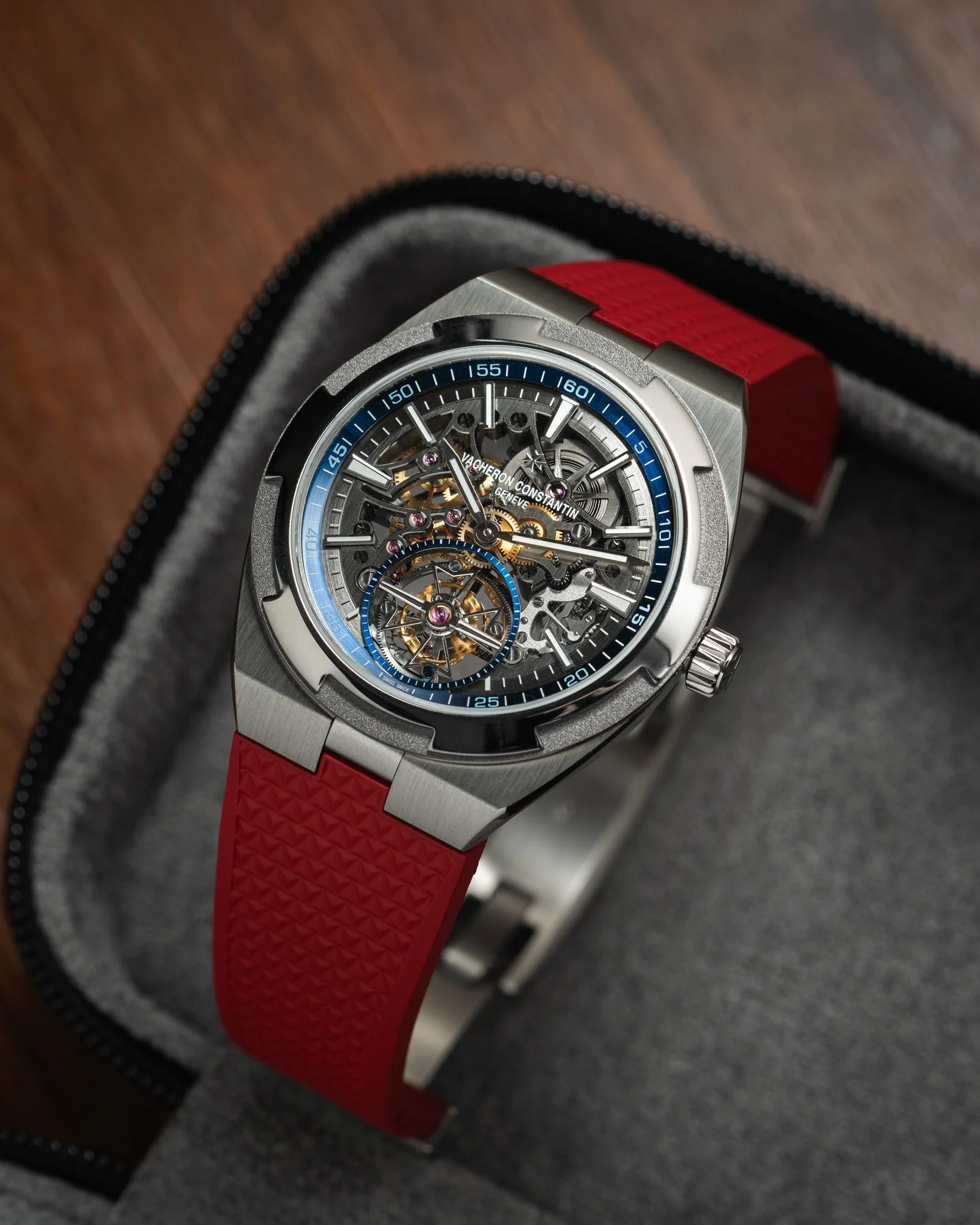 Red CTS Rubber Strap for Vacheron Constantin Overseas - Image 5