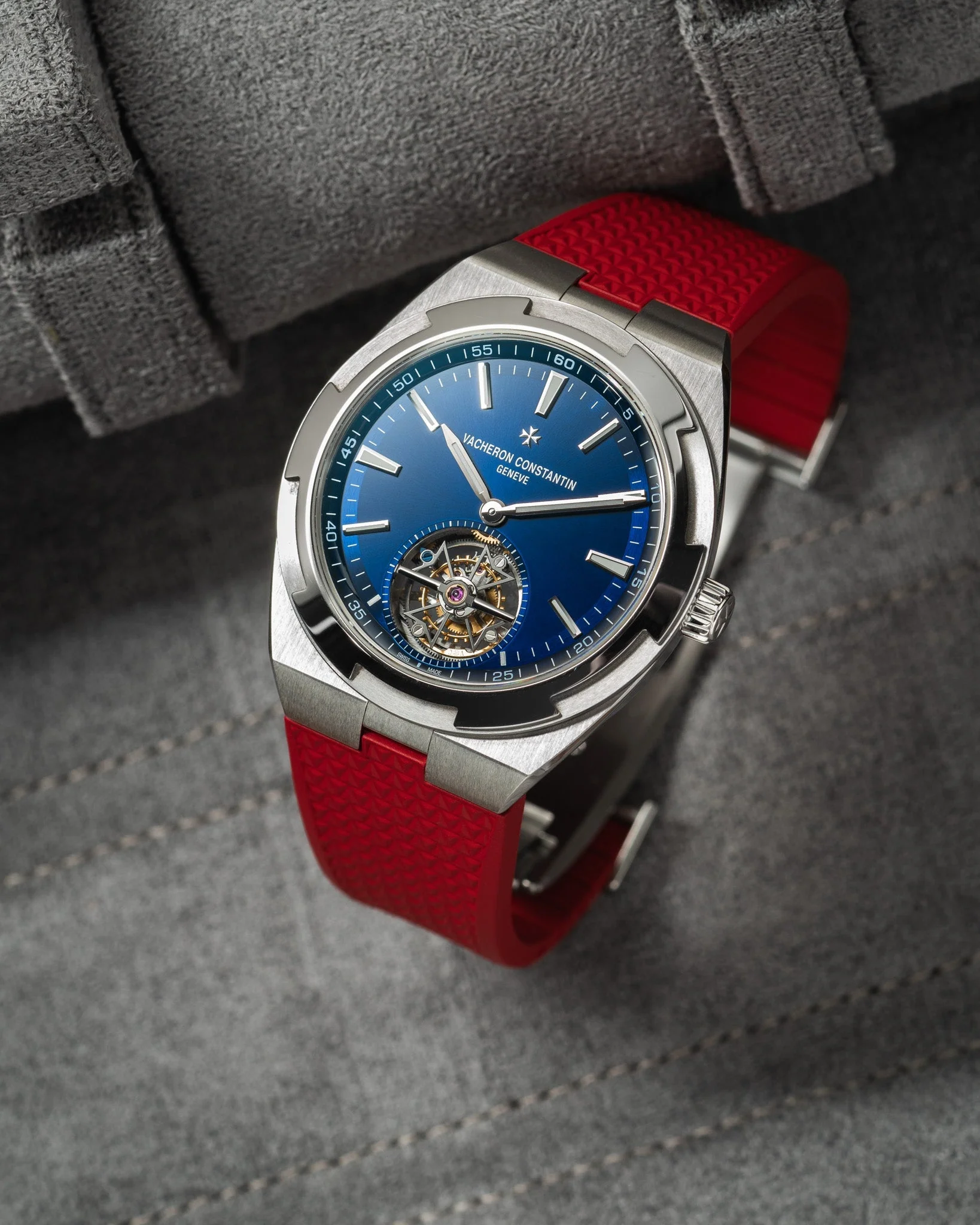 Red CTS Rubber Strap for Vacheron Constantin Overseas - Image 7