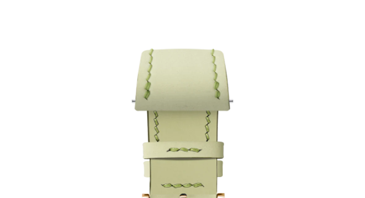 Sage Green Rubberised Leather (Smooth) Slim Strap - Image 12