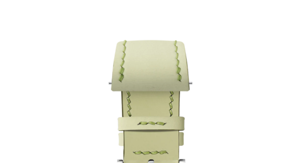 Sage Green Rubberised Leather (Smooth) Slim Strap - Image 8