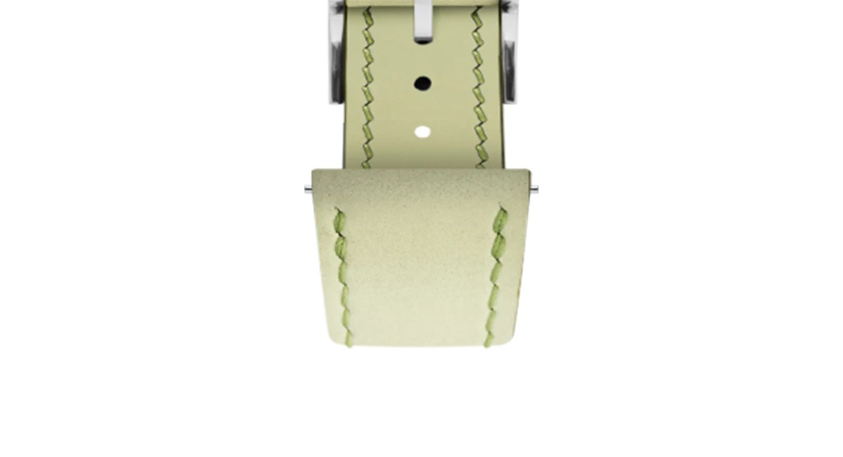 Sage Green Rubberised Leather (Smooth) Slim Strap - Image 9