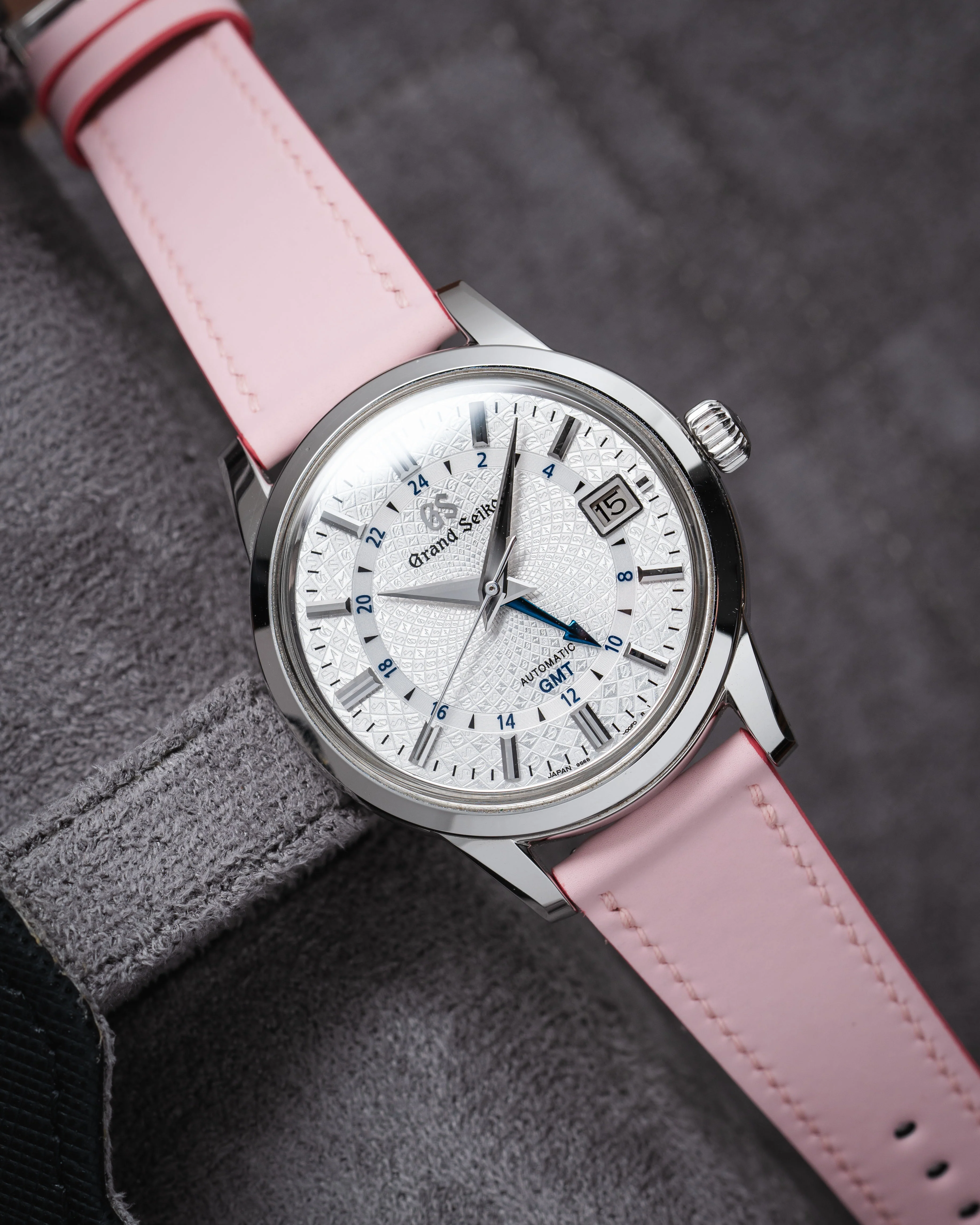 Sakura Pink Rubberised Leather (Smooth) Slim Strap - Image 4