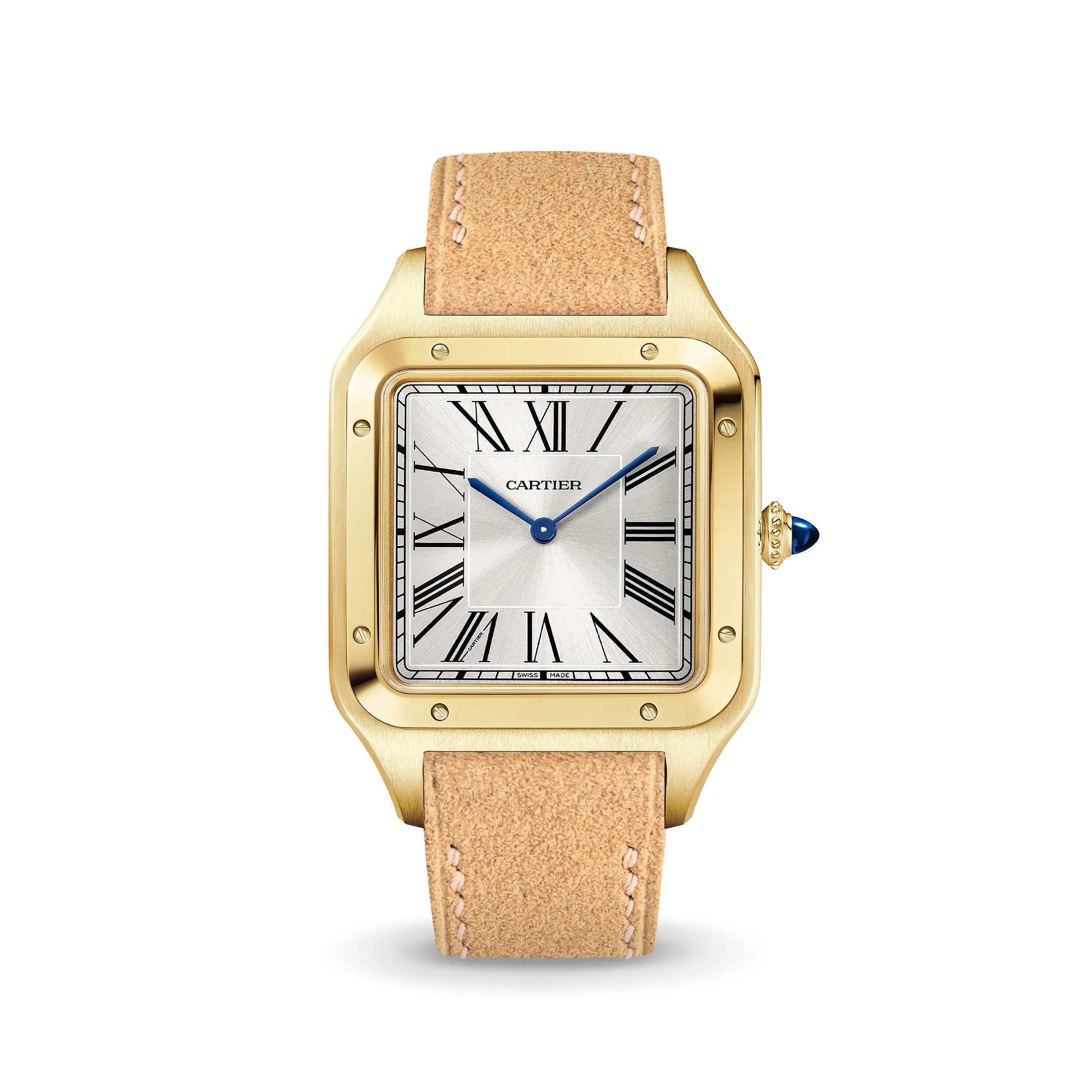 Sand Alcantara Strap for Cartier Santos-Dumont