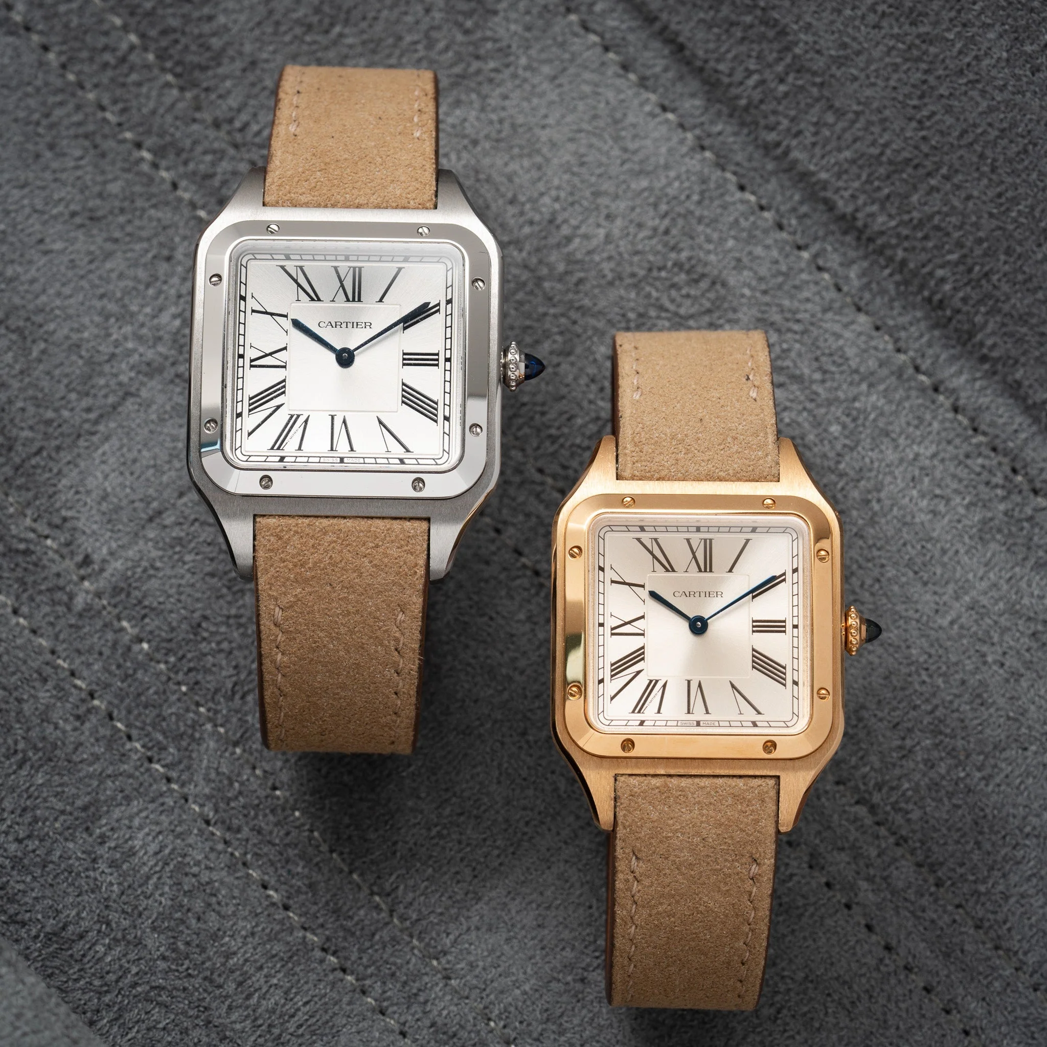 Sand Alcantara Strap for Cartier Santos-Dumont - Image 2