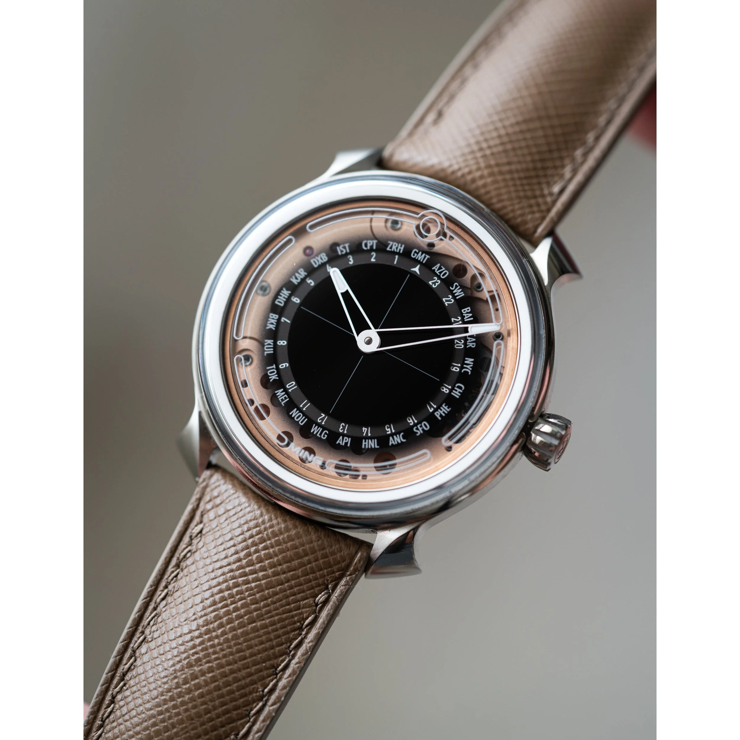 Taupe Saffiano Signature (Curved) Strap - Image 3