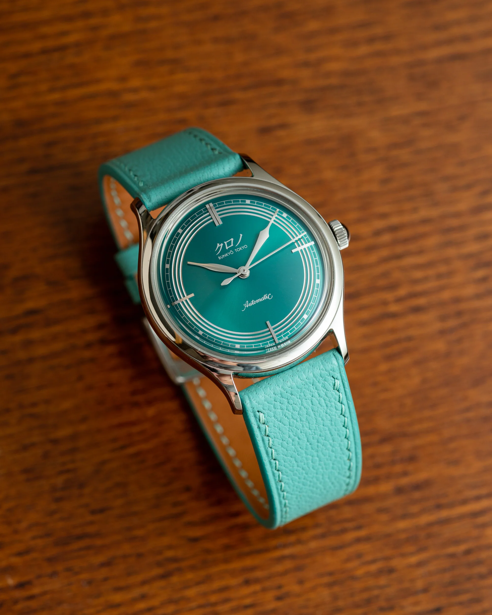 Overstock: Turquoise Chevre Slim (Curved) Strap - Image 2