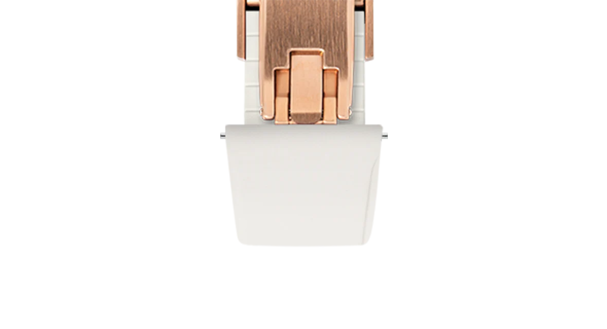 White CTS Rubber Strap for Cartier Santos de Cartier - Image 9