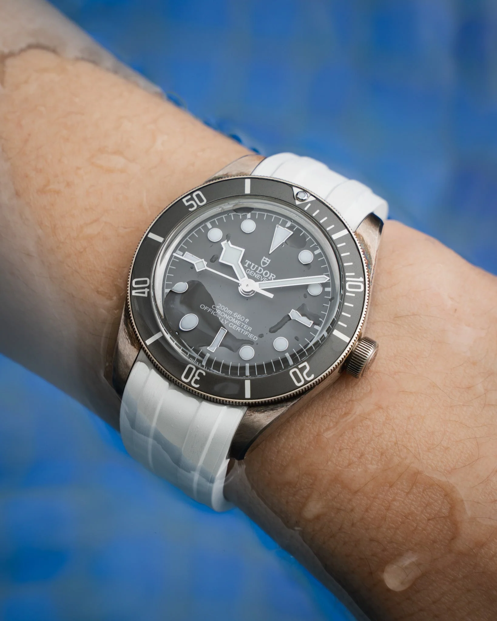White CTS Rubber Strap for Tudor BB58 - Image 4