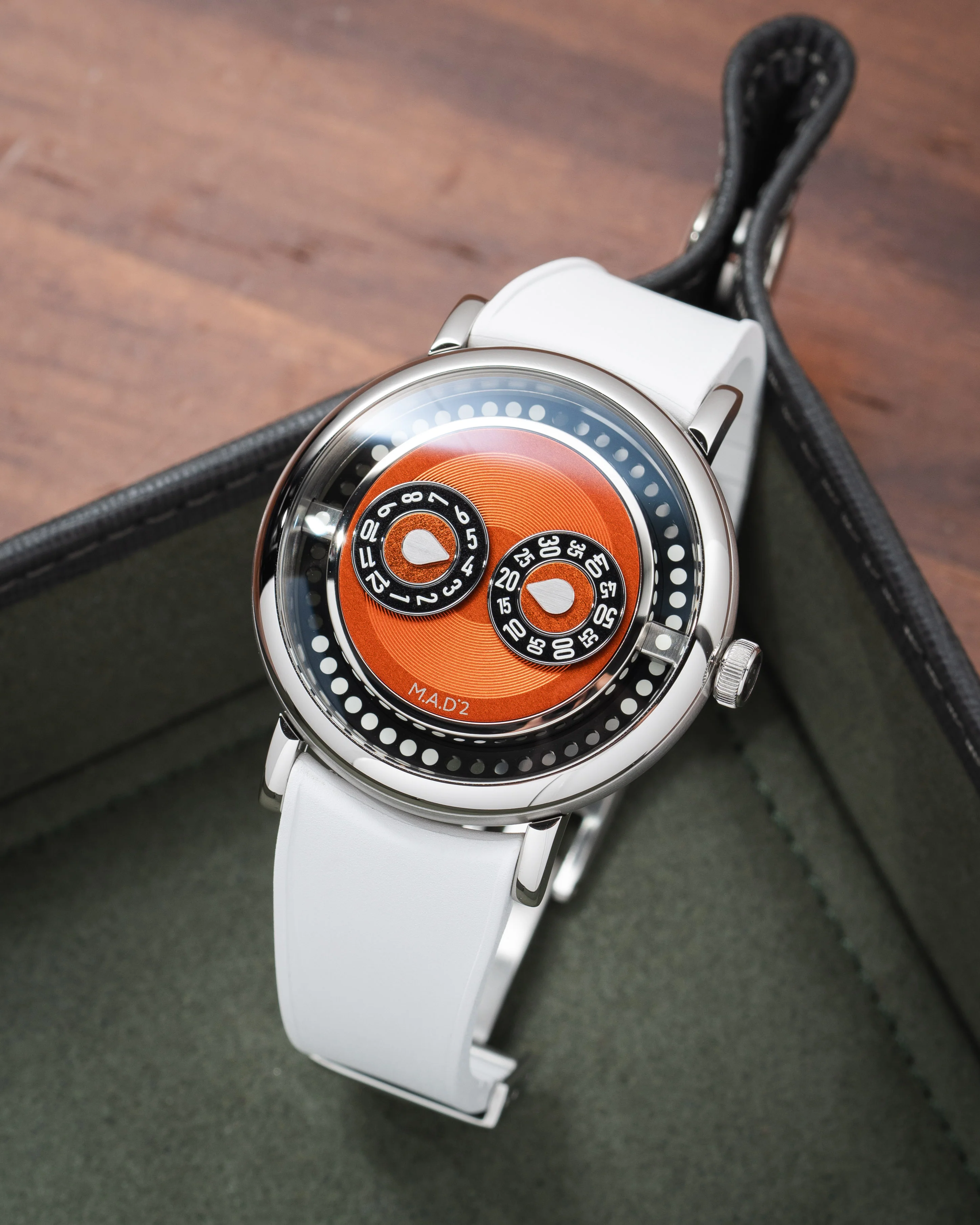 White Curved CTS Rubber Strap - Image 3
