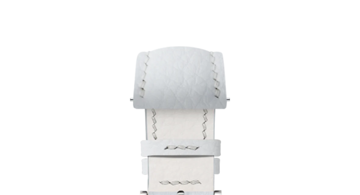 White Rubberised Leather (Togo) Signature Strap - Image 5