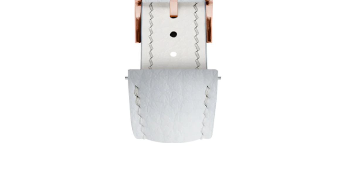 White Rubberised Leather (Togo) Signature Strap - Image 8