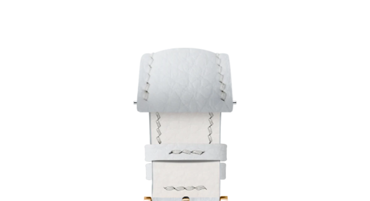 White Rubberised Leather (Togo) Signature Strap - Image 9