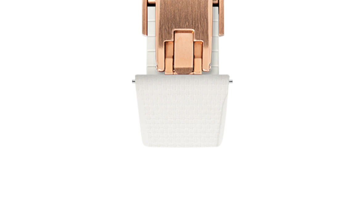 White Sailcloth CTS Rubber Strap for Cartier Santos de Cartier - Image 9