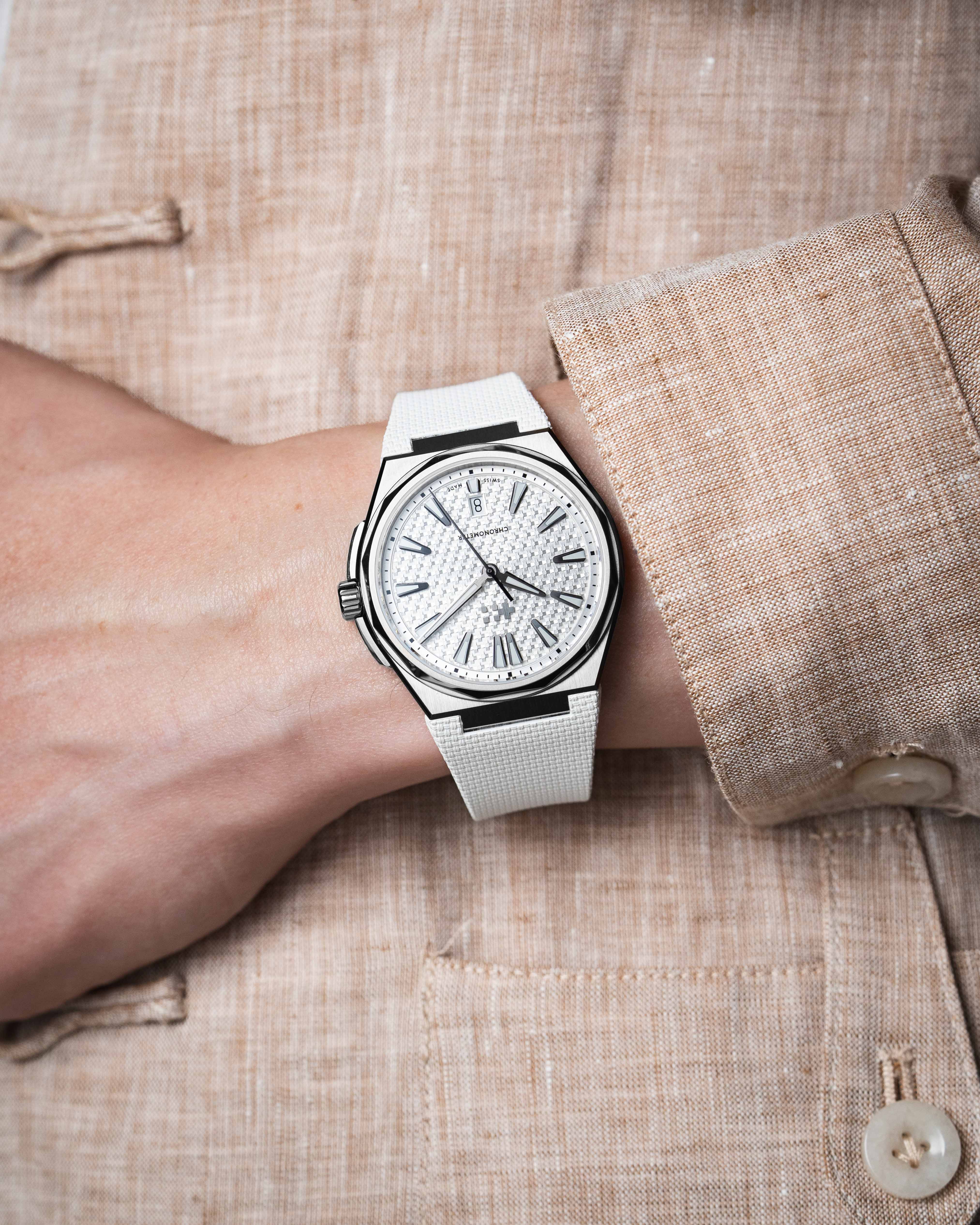 White Sailcloth CTS Rubber Strap for Christopher Ward The Twelve - Image 6