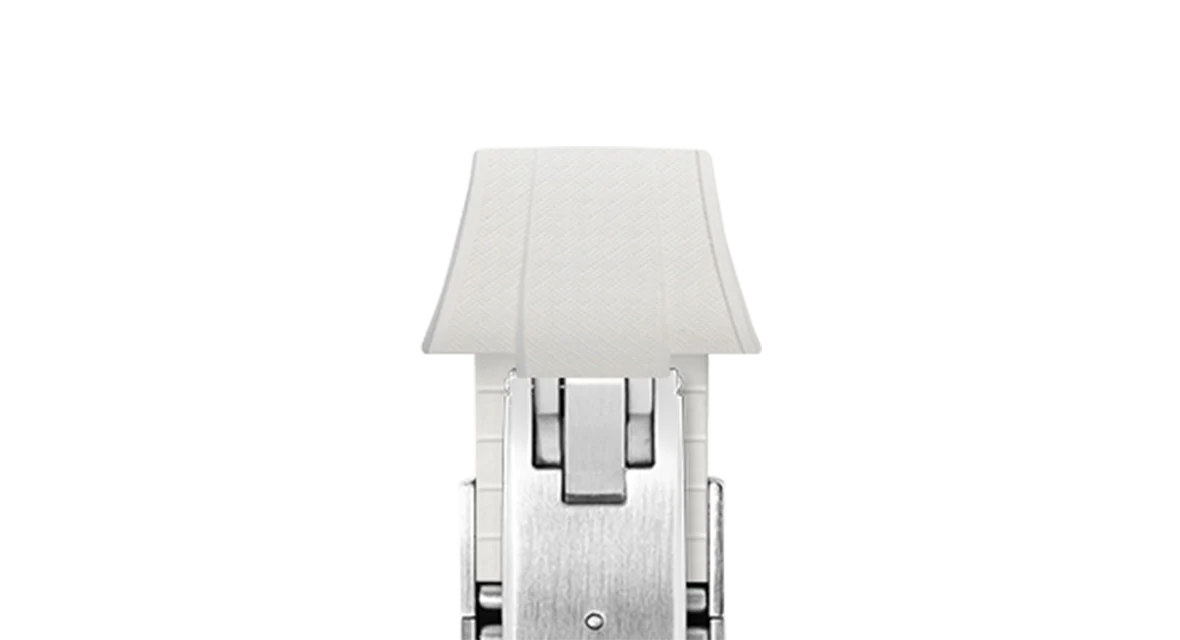 White CTS Rubber Strap for Tissot PRX - Image 12