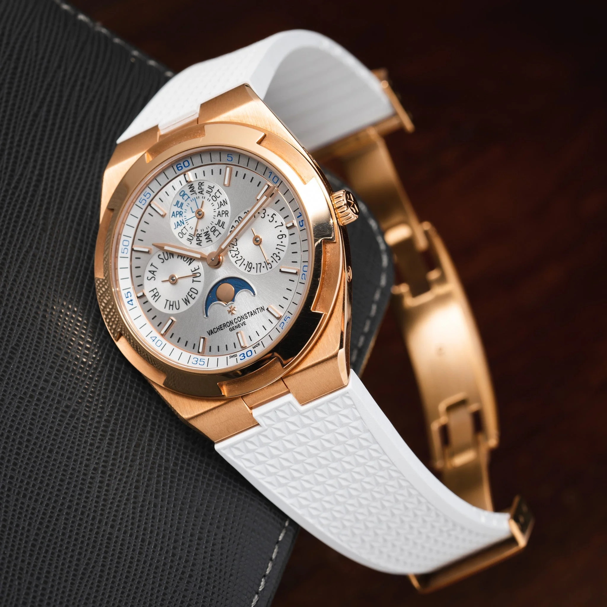 White CTS Rubber Strap for Vacheron Constantin Overseas - Image 3